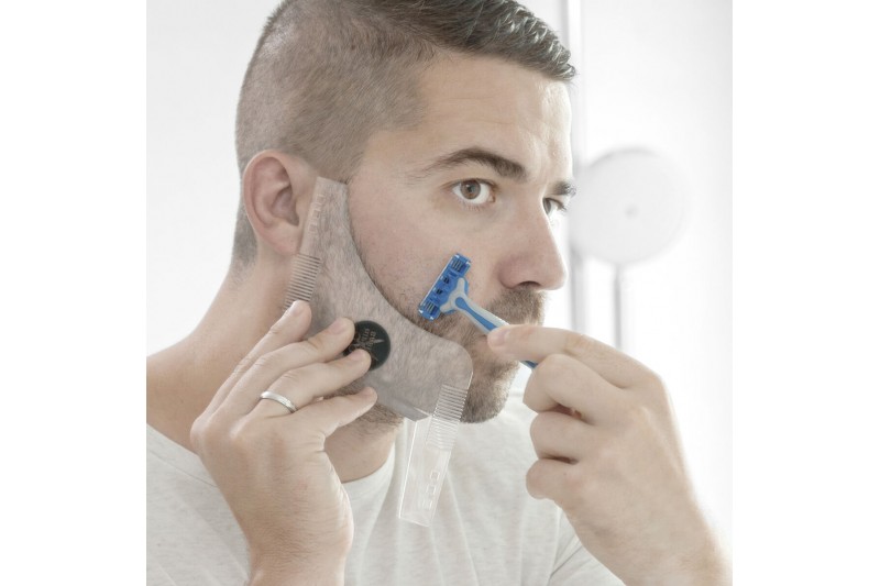 Hipster Barber Bartschablone InnovaGoods