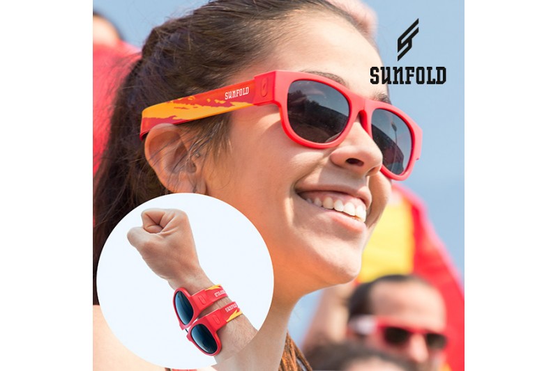 Red Sunfold Spain Roll-Up Sunglasses