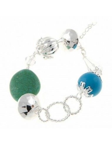 Bracciale Donna Cristian Lay 436210 (23 cm) | Azzurro Verde Acciaio Ar