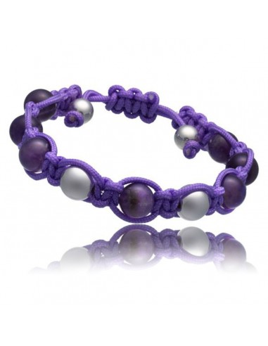 Bracciale Donna Time Force TJ1034B01X Nero Viola Argento Tessile Argen