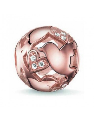 Perle de verre Femme Thomas Sabo K0132-416-14 Or rose (1,1 cm)