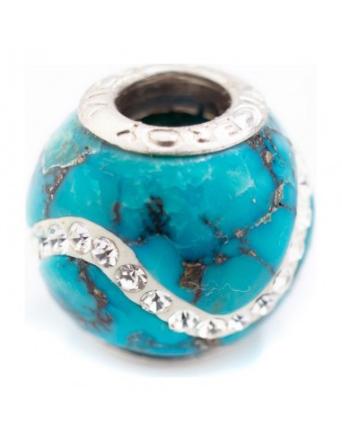 Perle de verre Femme Viceroy VMM0211-13 Turquoise Argenté (1 cm)