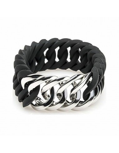 Armband TheRubz 100173 Zwart Siliconen Roestvrij staal Ziverachtig Sta