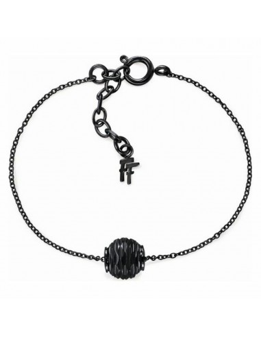 Bracciale Folli Follie 1B17T003K Nero Acciaio (17 cm)