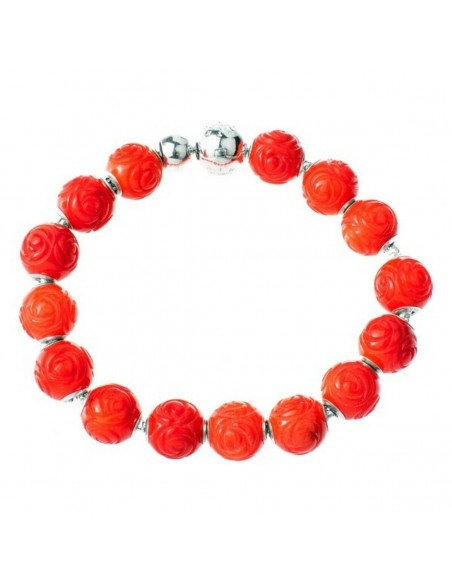 Bracelet Femme Thomas Sabo KT0147-870-10-L16 Rouge Rose Argent 925