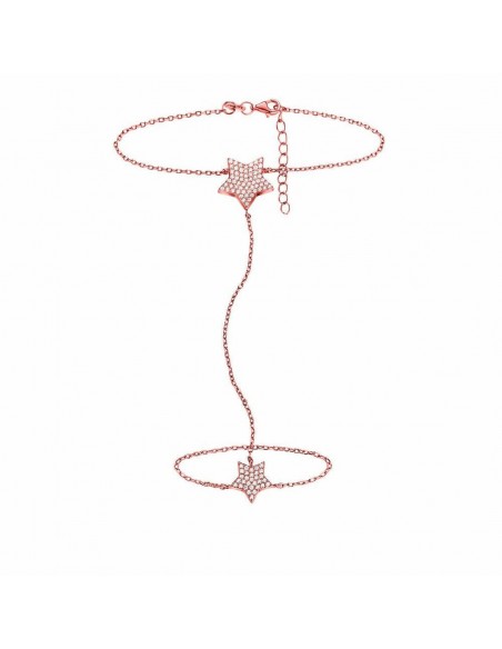 Pulsera Mujer Folli Follie 3B15S096RC Rosa Acero (17 cm)