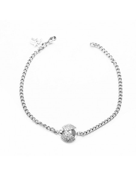 Ladies'Bracelet Folli Follie 3B9S017CM Steel Silver (19 cm)