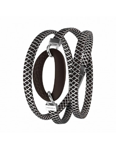 Bracelet Femme Panarea BM1N19 Argenté Noir Argent (56 cm)