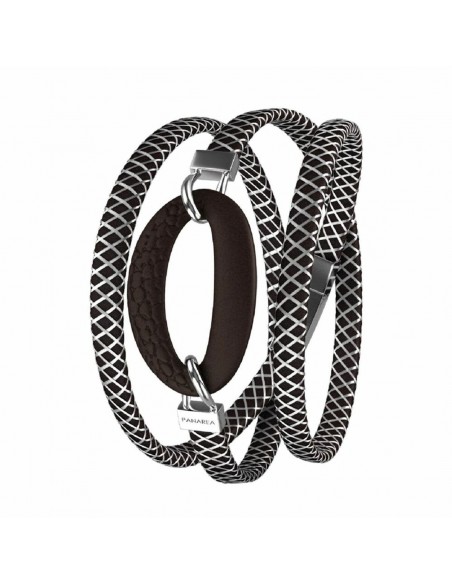 Armband Dames Panarea BM1N19 Ziverachtig Zwart Zilver (56 cm)