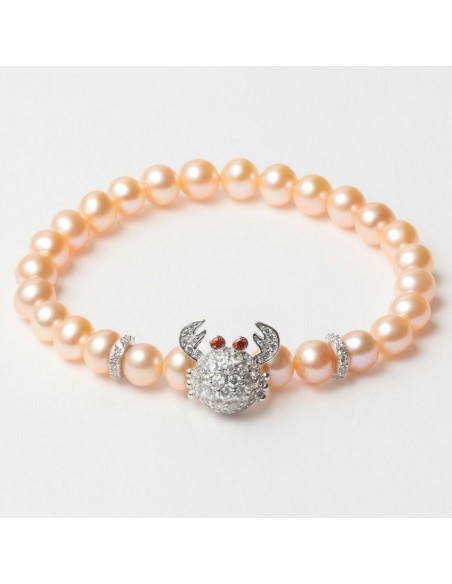 Ladies'Bracelet Lancaster JLA-BR-CRAB-1-PE Silver Orange Sterling silv