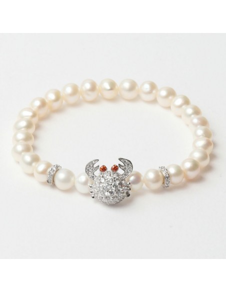 Ladies'Bracelet Lancaster JLA-BR-CRAB-1-WH Silver White Sterling silve