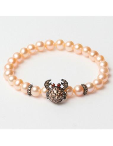 Bracciale Donna Lancaster JLA-BR-CRAB-4-PE Marrone Arancio Argento pur