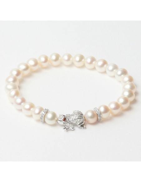 Pulsera Mujer Lancaster JLA-BR-FROG-1-WH Plateado Blanco Plata de ley 