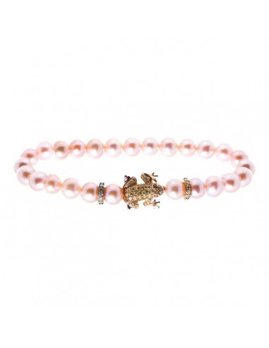 Damenarmreif Lancaster JLA-BR-FROG-6-PU Rosa Golden Zirkonia Sterlings