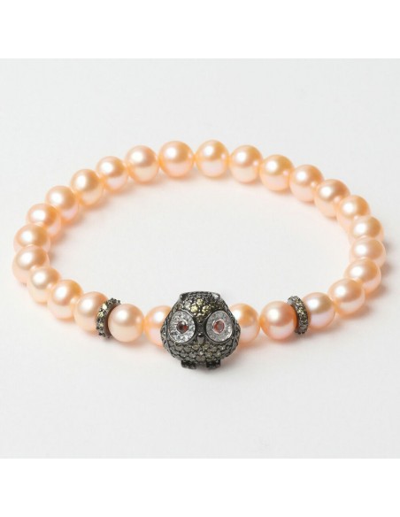 Pulsera Mujer Lancaster JLA-BR-OWL-3-PE Naranja Verde Plata de ley 16 