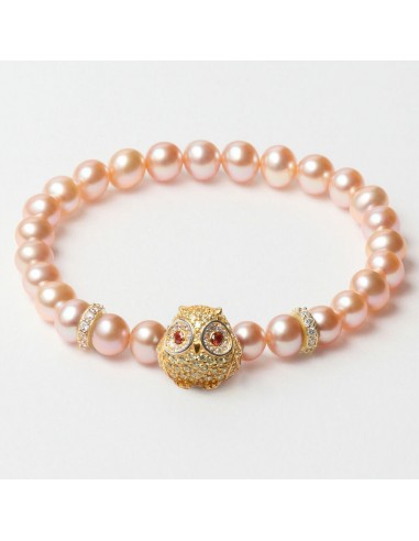 Ladies'Bracelet Lancaster JLA-BR-OWL-6-PU Pink Golden Sterling silver 