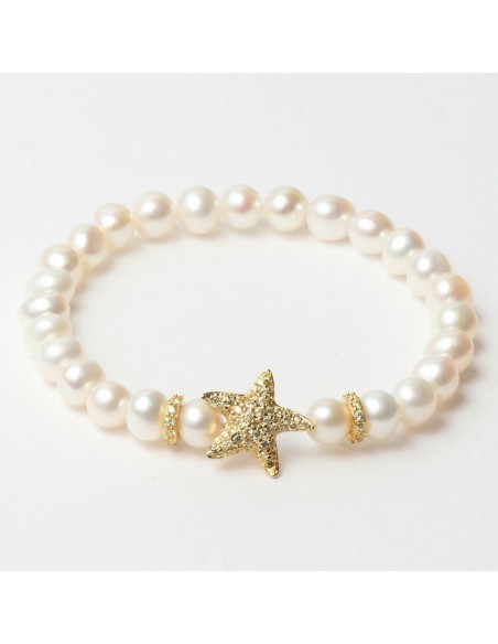 Bracciale Donna Lancaster JLA-BR-STAR-6-WH Dorato Bianco Argento puro 16 mm