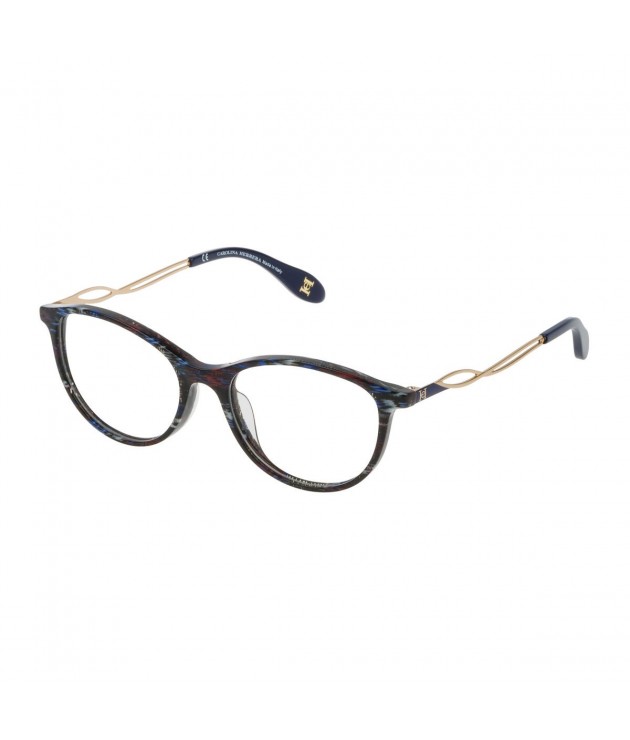 Ladies'Spectacle frame Carolina Herrera VHN590M510AG2 Blue Golden