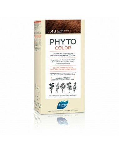 Permanente kleur PHYTO PhytoColor 7.43-rubio dorado cobrizo Geen ammon