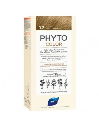 Dauerhafte Coloration Phyto Paris Color 9.3-rubio dorado muy claro