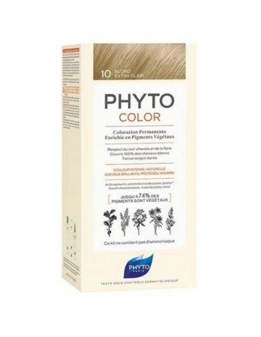 Dauerhafte Coloration Phyto Paris Color 10-rubio extra claro