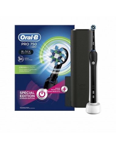 Spazzolino da Denti Elettrico Oral-B Cross Action Pro 750 3D Negro (2 