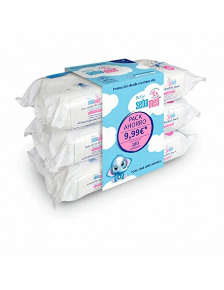 Lingettes imprégnées Sebamed 180 Unités