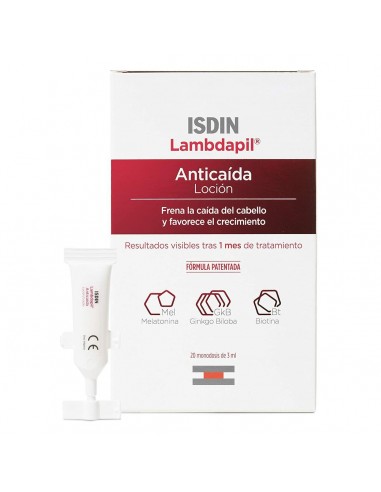 Lotion antichute de cheveux Isdin Monodoses 20 x 3 ml