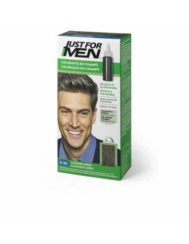 Kleurshampoo Just For Men Middelgrote kastanje (30 ml)