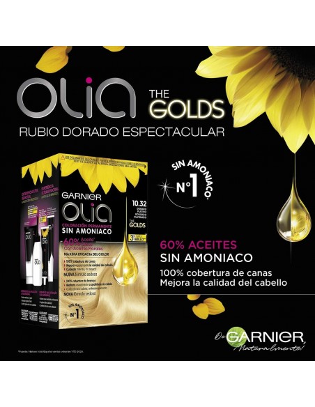 Teinture sans ammoniaque Garnier Olia 10,32 - Dorado platino (54 ml)