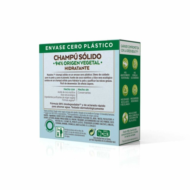 Haarzeep Garnier Original  Remedies Kokosnoot Hydraterend 2 Stuks (60 g)
