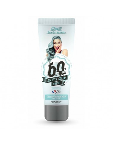 Coloración Semipermanente Hairgum Sixty's Color Icy Blue (60 ml)