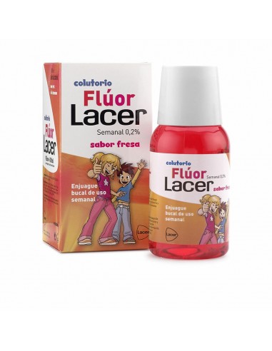 Bain de Bouche Lacer Fraise Fluor Junior (100 ml)