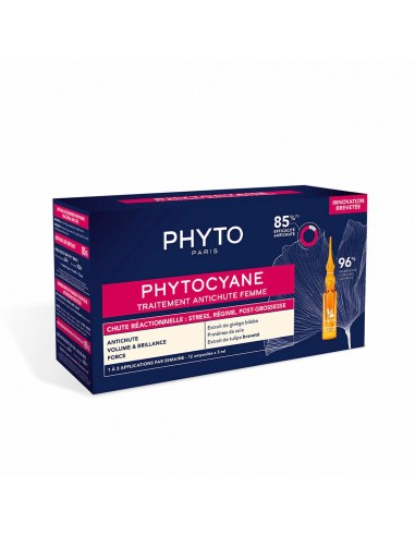 Ampoules antichute de cheveux Phyto Paris Phytocyane Reactionelle 12 x 5 ml