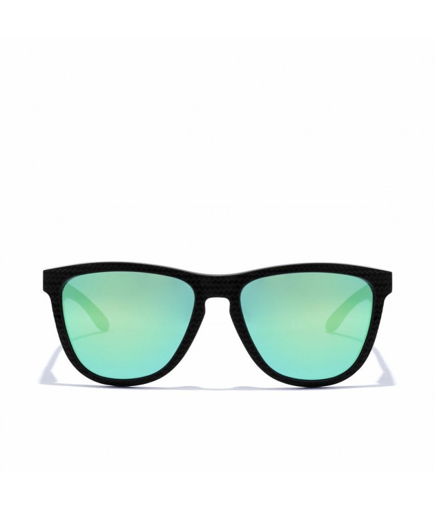 Lunettes de soleil polarisées Hawkers One Raw Carbon Fiber Noir Vert émeraude (Ø 55,7 mm)