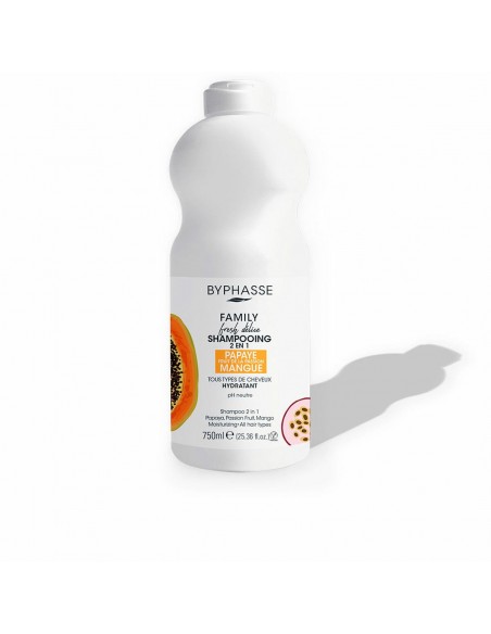 Shampooing et après-shampooing Byphasse Family Fresh Delice Mangue Fruit de la Passion Papaye (750 ml)