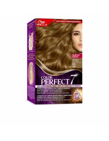 Permanent Dye Wella Color Perfect 7 Nº 7/0 Grey Hair 60 ml Medium Blon