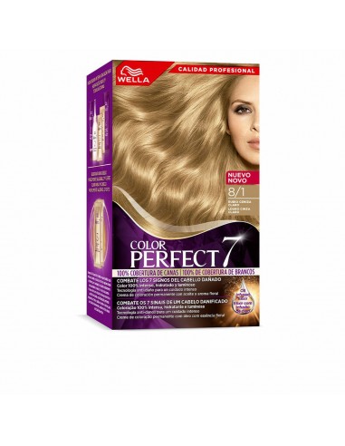 Dauerfärbung Wella Color Perfect 7 Nº 8/1 Graue Haare 60 ml Helles Asc