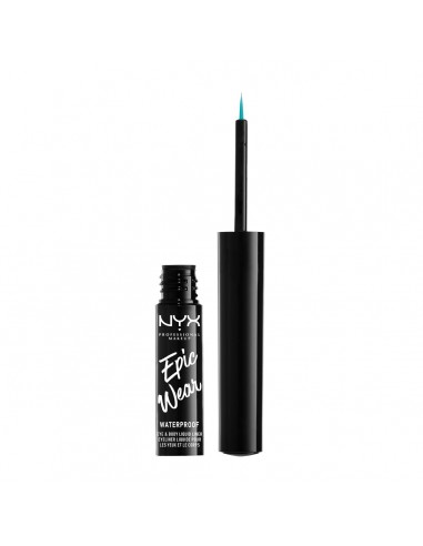 Eyeliner NYX Epic Wear teal metalic metaal Vloeistof