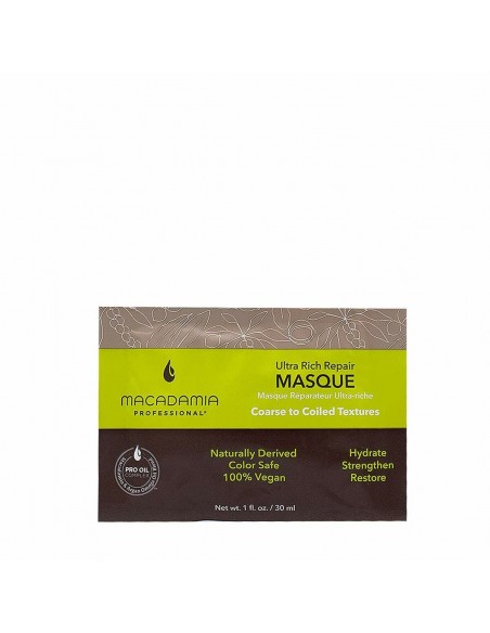 Masque réparateur pour cheveux Macadamia Ultra Rich Moisture (30 ml)