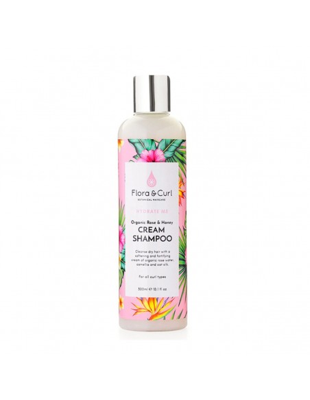 Champú Hidratante Flora & Curl Hidrate Me Miel Agua de rosas (300 ml)