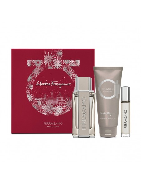 Set de Perfume Mujer Salvatore Ferragamo Bright Leather 3 Piezas