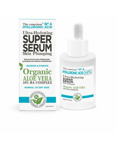 Sérum visage The Conscious Super Serum Aloe Vera Acide Hyaluronique Hydratation profonde (30 ml)