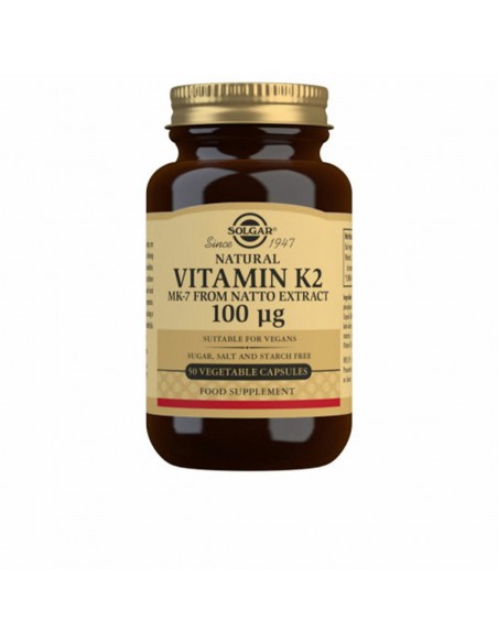 Vitamine K2 avec MK-7 naturel (extrait de Natto) Solgar 50 caps