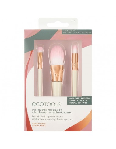 Set mit Schminkbürsten Ecotools Ready Glow Limitierte Auflage 3 Stücke