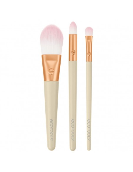 Set de Brochas de Maquillaje Ecotools Ready Glow Edición limitada 3 Piezas