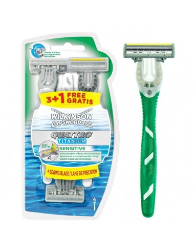 Disposable Razor Wilkinson Sword Quattro Titanium Sensitive 4 Units