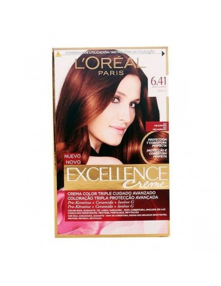 Dauerfärbung Excellence L'Oreal Make Up Haselnussbraun