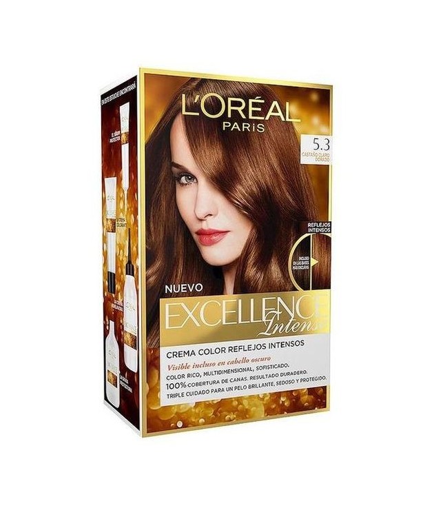 Teinture permanente Excellence Intense L'Oreal Expert Professionnel Marron doré léger