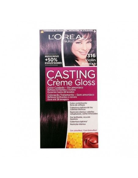 Amoniakfreie Färbung Casting Creme Gloss L'Oreal Make Up Violine Inten